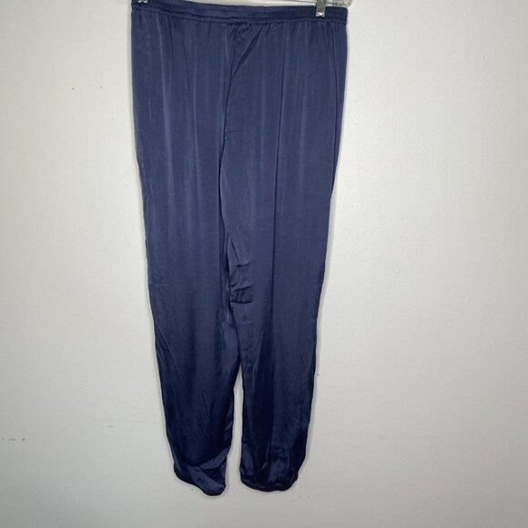 Skin World Wide Silk Pajama Pants Blue 4 XL Elastic Pockets Drawstring jogger - Picture 6 of 10